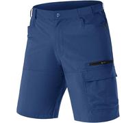 TACVASEN Uomo Pantaloncini Cargo da Arrampicata ad Asciugatura Rapida con Multi Tasche, Navy, 38
