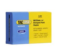 TACWISE 0313 Punti a Corona Stretta Galvanizzati Tipo 90/22 mm, Punta Divergente, Confezione da 5000, 22mm