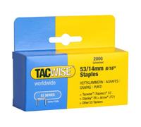 Tacwise 0338 Punti Galvanizzati, Tipo 53/14 mm, Confezione da 2000