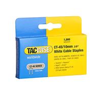 Tacwise 0353 Punti Ferma Cavi Bianchi di Acciaio Galvanizzato Tipo CT-45 da 10 mm, Confezione da 5000