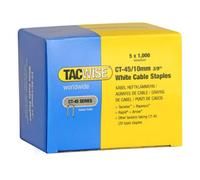 Tacwise 0353 Punti per Cavi CT-45 da 10 mm con Finitura in Bianco, Argento - NUO