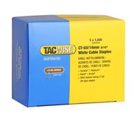 TACWISE 0357 Punti Ferma Cavi Bianchi di Acciaio Galvanizzato Tipo CT-60 da 14 mm, Confezione da 5000, Argento, 14mm