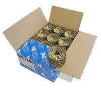 Tacwise 0430 Chiodi Finitura Lucida in Bobina Piatta Tipo 2,7/75 mm, Punta a Diamante, Annellati e Inclinati di 16°, Fascicolati con fil di ferro, Confezione da 6000