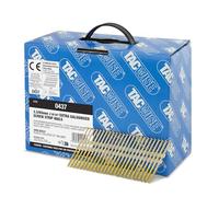 TACWISE 0437 Chiodi per Intelaiature 3,3/65, Zincati Extra con Testa a 'D', Gambo Elicoidale, Inclinati a 22°, Montati su Plastica, Confezione da 3000, 3.3/65 mm