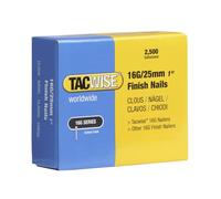 Tacwise 0666 Chiodi di Finitura Galvanizzati Tipo 16G / 25 mm, Confezione da 2500