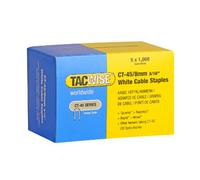 Tacwise 0980 Punti Ferma Cavi Bianchi CT-45/8 mm, Confezione da 5000