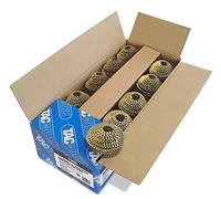 Tacwise 1006 Chiodi Galvanizzati in Bobina Conica Tipo 2,1/38 mm, 14.400 | Punta Smussata, Annellati e Inclinati di 16°, 14.400 Chiodi Fascicolati con Fil di Ferro in Bobine di 360
