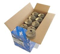TACWISE 1012 Chiodi Galvanizzati in Bobina Conica Tipo 2,1/50 mm, Punta a Diamante, Annellati e Inclinati di 16°, Fascicolati con Fil di Ferro, Confezione da 14.400, Oro, Set di 3 Pezzi