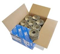 Tacwise 1035 Chiodi Galvanizzati in Bobina Piatta Tipo 3,3/75 mm, Punta a Diamante, Annellati e Inclinati di 16°, Fascicolati con fil di ferro, Confezione da 4000