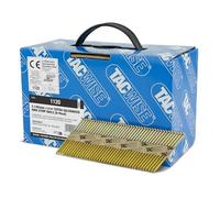 TACWISE 1120 Chiodi Inclinati a 34° 3,1/65 mm, Zincati Extra con Testa a ‘D’, Gambo Anellato, Fascicolati con Carta, Confezione da 2200