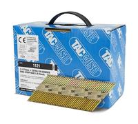 Tacwise 1121 Chiodi Inclinati a 34° 3,1 / 75 mm, Zincati Extra con Testa a ‘D’, Gambo Anellato, Fascicolati con Carta, Confezione da 2200