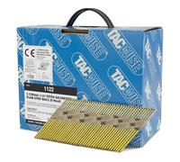 Tacwise 1122 Chiodi Inclinati a 34° 3,1/90 mm, Zincati Extra con Testa a ‘D’, Gambo Liscio, Fascicolati con Carta, Confezione da 2200