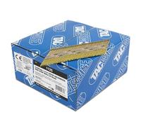 Tacwise 1125 Chiodi Inclinati a 34° 2,8/65 mm, Zincati Extra con Testa a ‘D’, Gambo Anellato, Fascicolati con Carta, Confezione da 3300