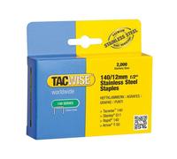 Tacwise 140 Acciaio Inox Graffette 12mm (Confezione 2000) TAC1220