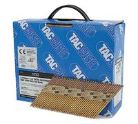 TACWISE 1723 Chiodi Inclinati a 34° 3,1/90 mm, Zincati Extra con Testa a ‘D’, Gambo Anellato, Fascicolati con Carta, Confezione da 1600