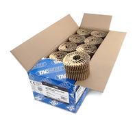 Tacwise 1762 Chiodi Galvanizzati in Bobina Piatta Tipo 2,8/75 mm, Punta a Diamante, Annellati e Inclinati di 16°, Fascicolati con fil di ferro, Confezione da 4000
