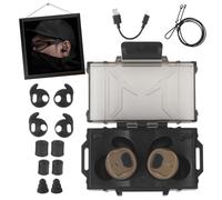 TACWJDM Auricolari Tattici Bluetooth 5.3 | Con ANC 80dB E Cancellazione 0.5ms - Protezione Uditiva Poligono/Caccia Lunga Durata Della Batteria
