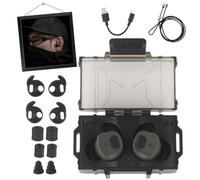 TACWJDM Auricolari Tattici Bluetooth 5.3 | Con ANC 80dB E Cancellazione 0.5ms - Protezione Uditiva Poligono/Caccia Lunga Durata Della Batteria
