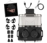 TACWJDM Auricolari Tattici Bluetooth 5.3 | Con ANC 80dB E Cancellazione 0.5ms - Protezione Uditiva Poligono/Caccia Lunga Durata Della Batteria