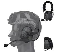 TACWJDM Casco Tattico Airsoft Paintball Cuffie Comunicazione, Protezione Le Orecchie (utilizzato Con Guide ARC O Direttamente Sulla Testa)cancellazione Attiva Rumore Amplificazione Suono Bluetooth(BCp