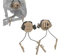 TACWJDM Supporto Universale Per Cuffie Da Casco FAST In Nylon E Lega Adattatore Di Montaggio Girevole A 360° Retrattile Per Cuffie Da Casco Tattico Airsoft(Brown)