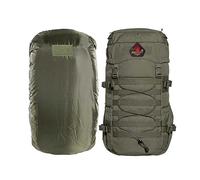 TACWRK Tasmanian Tiger TT MIL OPS Pack 30 Oliv Fun Patch + TT Raincover S - Bundle Molle - Zaino da trekking da uomo con 30 litri per attività all'aperto, uso Bushcraft, trekking