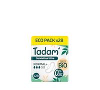 TADAM Dermo-Sensitives Ecopacks - Asciugamani in cotone biologico, protezione normale + scatola Ecopack di x28