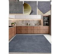 Tadi & Imperio1979 Tappeto in vinile effetto cemento-laga, colore grigio, elegante e durevole, per decorazione d'interni, facile da pulire, 50 x 100 cm, grigio