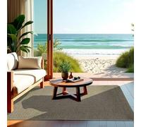 Tadi & Imperio1979 Tappeto per esterno e interno - Terrazza, giardino, ingressi, corridoi, balcone, sala da pranzo, cucina, disponibile in oro e beige - 100 x 100 cm.