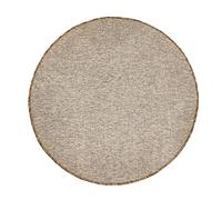 Tadi & Imperio1979 Tappeto rotondo interno ed esterno - liscio senza pelo color ocra - diametro 170 cm - fibra sintetica per soggiorno e terrazza