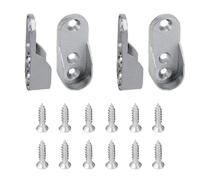 Tadipri 4 Pezzi Bastone Armadio Appendiabiti,Viene Fornito con 12 Viti, Accessori Armadio Interno,Armadio Guardaroba, Cromato 19 * 45mm Accessori per Armadio Interno
