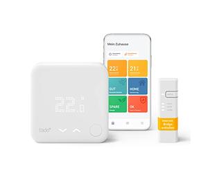 tado° Kit Base - Termostato Intelligente Cablato V3+ - Termostato digitale per caldaia - Cronotermostato - Termostato intelligente, compatibile con Alexa, Siri e Google Assistant