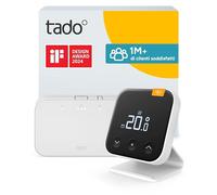 tado° Termostato Intelligente Wireless X - Kit base + supporto | Compatibile con caldaia e pompe di calore, relè, OpenTherm, controllo app, controllo Smart Speaker (Alexa, Siri, Google)