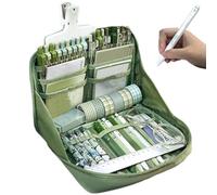 Tadoiooy Custodia a matita kawaii 8.7x6.3x2.4 'tanta a matita carina di tela di grandi capacità 90 ° di apertura di apertura a matita estetica con cerniera per cartoleria, trucco e viaggio