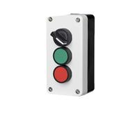 TADZKKIWM Interruttore Rotante a Due Posizioni + Pulsante di Reset 10A Rosso Verde Impermeabile Controllo Industriale Alimentazione No NC
