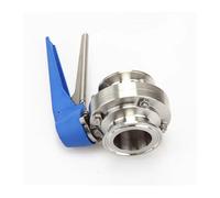 TADZKKIWM Valvola a Farfalla con grilletto a Pressione Tri Clamp in Acciaio Inossidabile SS304 57 mm/63 mm/76 mm/89 mm/102 mm/108 mm(102mm Ferrule 119)