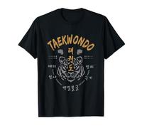 Taekwondo 5 principi e tigre- ITF/WT Maglietta