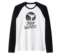 Taekwondo Combattente Tae Kwon Fare Arti Marziali Formazione Maglia con Maniche Raglan