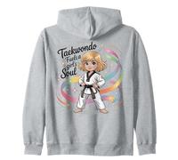 Taekwondo Fuels Cintura nera anima di questa ragazza Tae Kwon Do Girl Felpa con Cappuccio