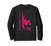 Taekwondo Girl High Kick Maglia a Manica
