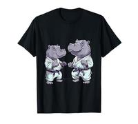 Taekwondo, Ippopotamo, Kickboxing, Animal, Jiu-Jitsu, Kung Fu, MMA Maglietta