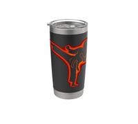 Taekwondo, Karate, Arti Marziali, Ragazzi Bambini Uomini, Karate Kick Bicchiere termico in acciaio inox doppia parete