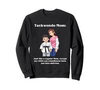 Taekwondo Mamma Il mio bambino roundhouse Divertente Arti marziali karate Felpa