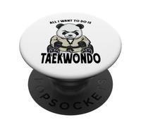 Taekwondo Panda Tutto quello che voglio fare è un simpatico orso PopSockets PopGrip Adesivo