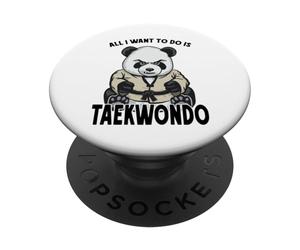 Taekwondo Panda Tutto quello che voglio fare è un simpatico orso PopSockets PopGrip Adesivo