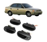 Taesayl 4 maniglie esterne per porta Hyundai Accent 1995 - 1999 82660 - 22000 anteriore sinistro destro nero 82650 - 22000