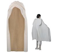 Taeyue Padme - Costume da regina, per cosplay, cappotto, in pile, Halloween, carnevale, bianco, M