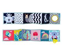 Taf Toys Koala Clip on Pram First Double Sided Book with Contrast Colors, 3D Activities & Textures, Best Tummy-Time Play for 2 Developmental Stages on-The-Go Baby
