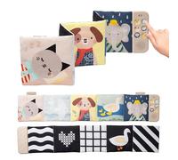 Taf Toys Libro dei suoni lenitivi per neonati - Libro musicale in tessuto double face - 12 suoni e melodie - nero e bianco + colori - da fissare al letto o al passeggino - fin dalla nascita 13835