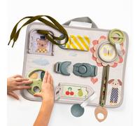 Taf Toys Attività Snap n Learn Busy Board Giocattolo Montessori con attività educative per bambini per sviluppare abilità motorie fini e risoluzione dei problemi Apprendimento sensoriale Giocattolo